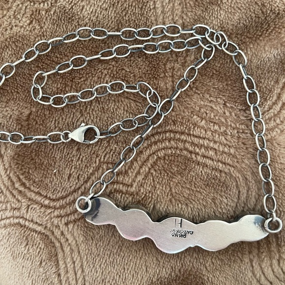 Native American White Buffalo Harold Tahe Bar Necklace - Picture 3 of 3